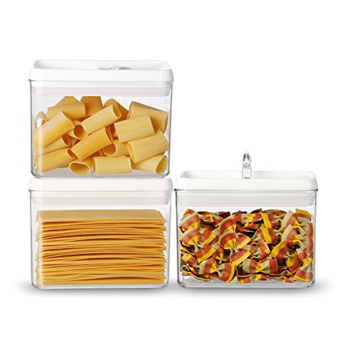 Flip Tite Storage Container with Lid 4” RECTANGULAR Airtight Ring Flip Top (3 Count)