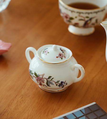Fine Bone China Tea Party Set For Adult 7 Pieces Porcelain Flower Tea Set