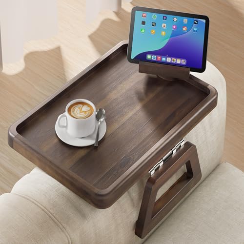 Sofa Arm Tray with 360° Phone Holder