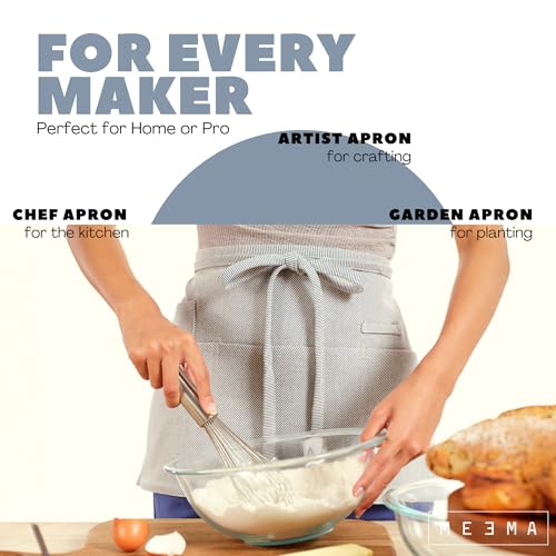 Chef Waist Aprons for Women with Pockets
