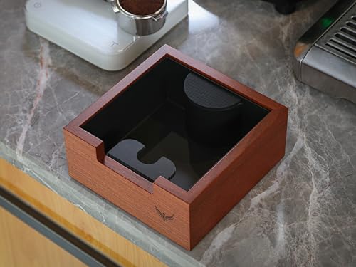 Espresso Knock Box Rosewood Portafilter Tamping Stand