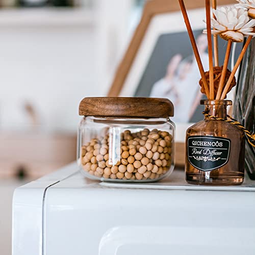 Glass Food Storage Containers With Wooden Lids
