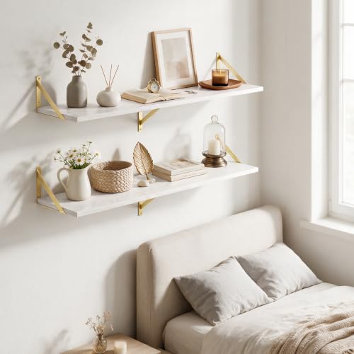Wall Mounted Floating Shelves Set of 2 (2 Count)
