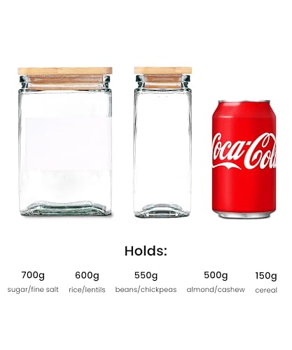 Glass Storage Jars with Bamboo Lid