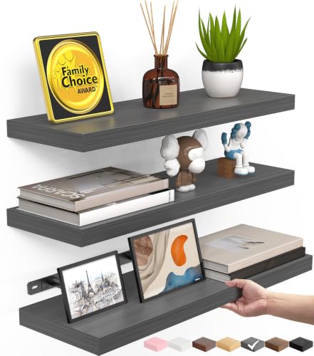 Grey Floating Shelves 15.7in