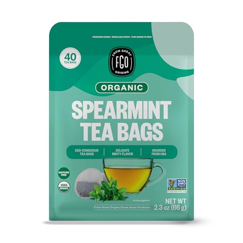 Organic Spearmint Leaf Herbal Tea (40 Count)