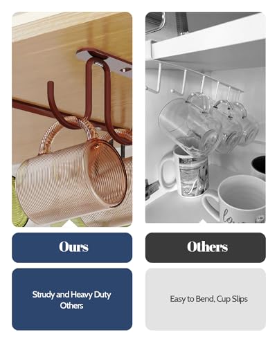 Mug Hooks Under Cabinet 3 Pack (3 Count)