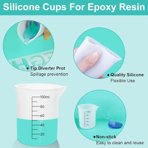 8 PCS Silicone Measuring Cups Kits (8 Count)