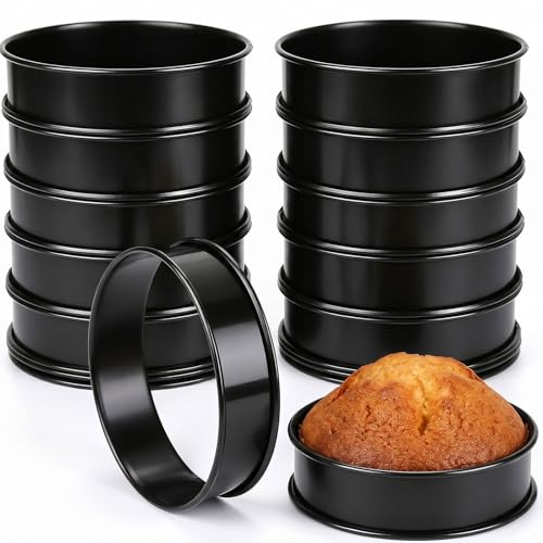 12Pieces Crumpet Rings Nonstick English Muffin Rings