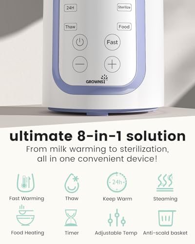 8-in-1 OG Fast Bottle Warmer with Timer, Purple