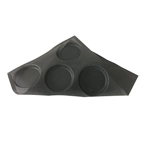 Silicone Hamburger Bread Forms Perforated Bakery Molds Non Stick Baking Sheets Fit Half Pan Size