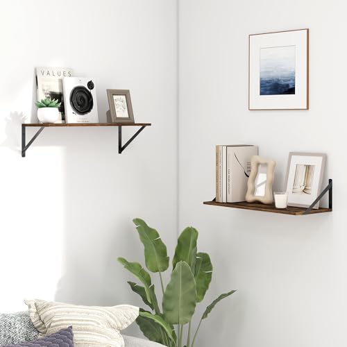 Deep Floating Shelves for Wall (2 Count)