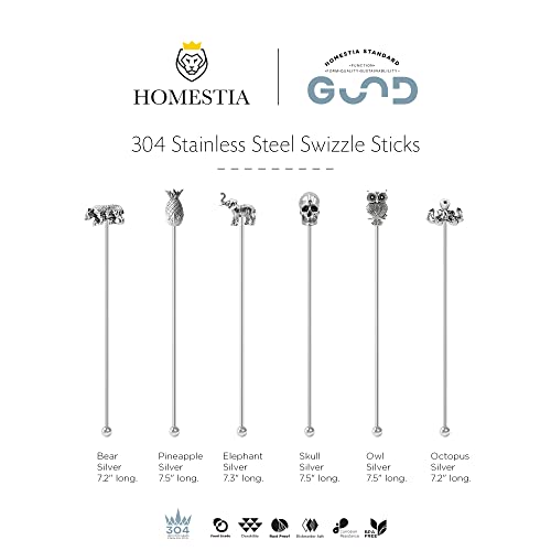6 Pcs 7.5 Inch Metal Stir Sticks
