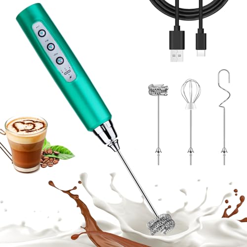 Turquoise Milk Frother Wand for Coffee