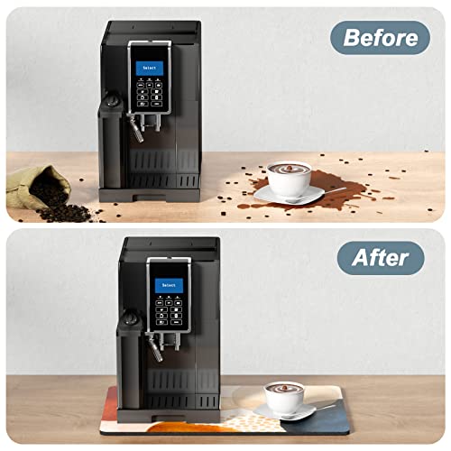 Coffee Mat 12" x 19" Cute Boho Theme Coffee Bar Mats for Espresso Machine Station Accessories and Organizer