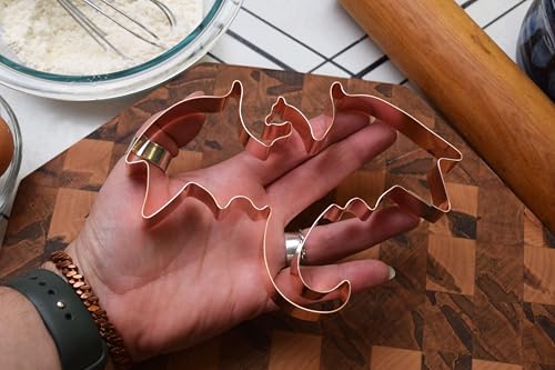 Large Flying Dragon Cookie Cutter 6.25” Solid Copper