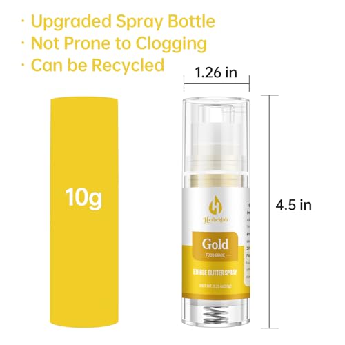 Gold Edible Glitter Spray