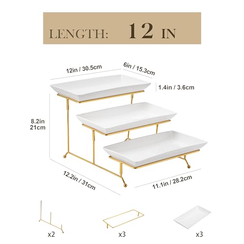 3 Tier Serving Trays for Party (3 Count)