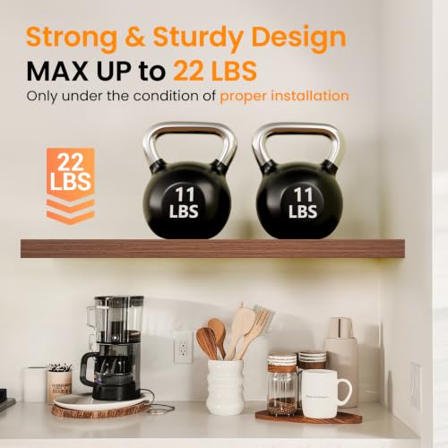 Walnut Like Floating Shelves 22.5in