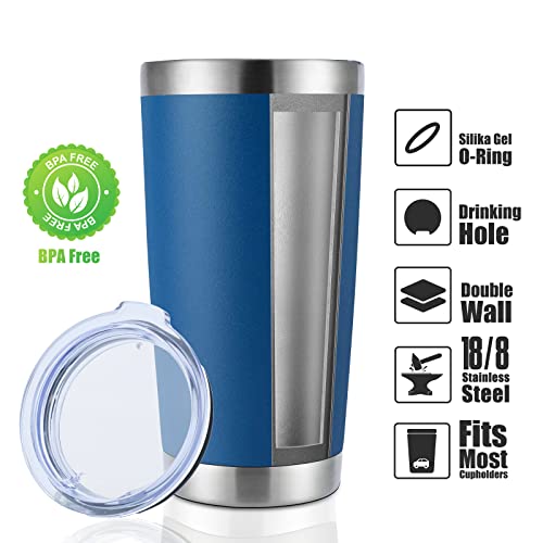 20oz Stainless Steel Tumbler Bulk with Lid (8 Count)