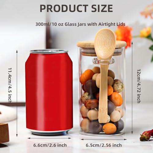 Glass Sugar Container with Spoon (8 Count)