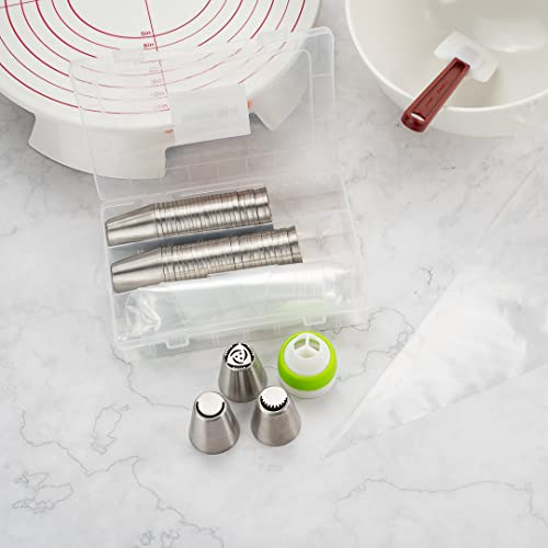 Pastry Tek Russian Piping Tips Set 68 Piece Durable Cake Decorating Kit