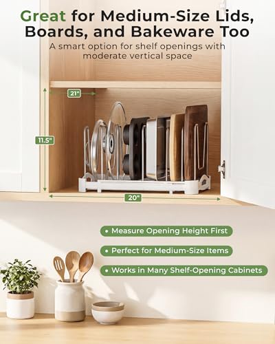 Adjustable Cabinet Organizer for Pot Lids