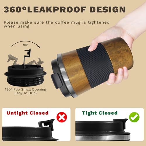 Vacuum Insulated Stainless Steel Travel Coffee Mug
