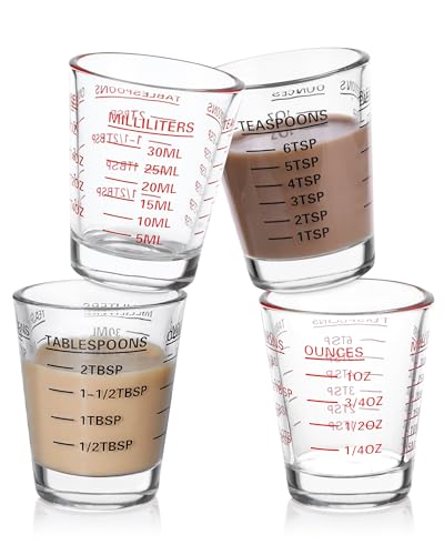 Shot Glass Measuring Cup Set (4 Count)