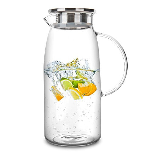 60 Ounces Glass Pitcher with Lid