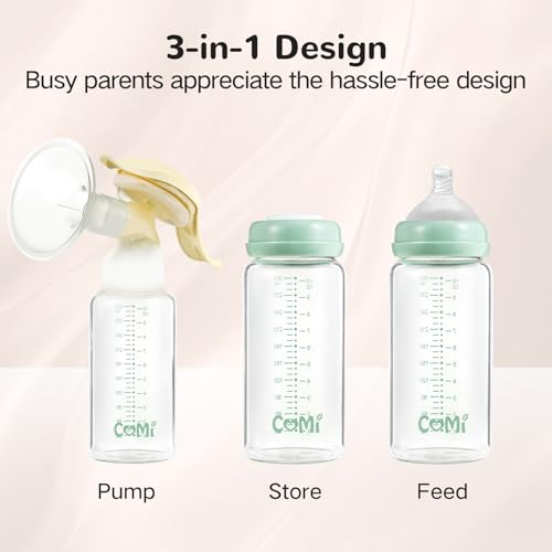 Wide Neck Glass Breastmilk Collection n Storage Bottle (2 Count)