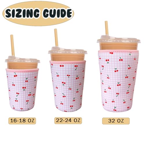 Reusable Insulated Neoprene Iced Coffee Cup Sleeve
