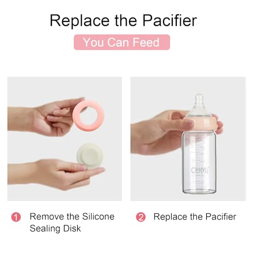 Wide Neck Glass Breastmilk Collection n Storage Bottle (4 Count)