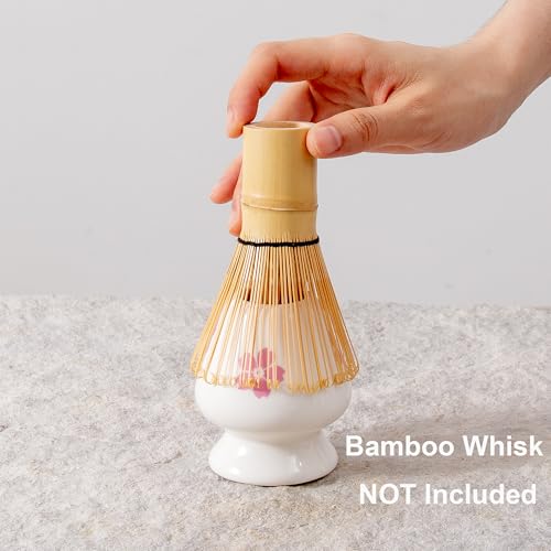 Ceramic Matcha Bowl with Bamboo Whisk Holder