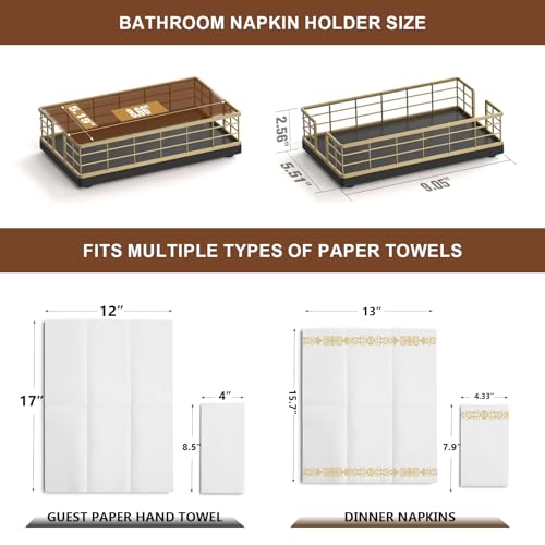 Guest Towel Holder Tray for Bathroom