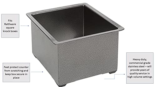 Stainless Steel Espresso Knock Box Holder 6x5.5x4in Commercial