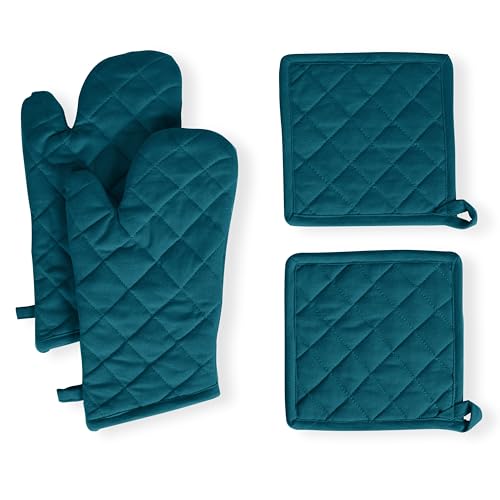 Pot Holders and Oven Mitts Sets for Kitchen Heat Resistant
