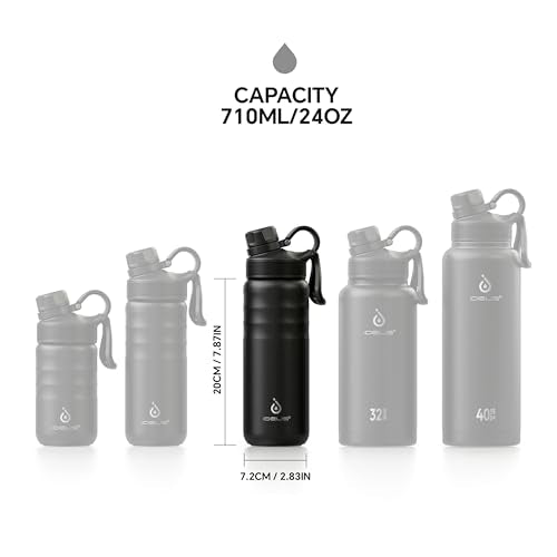 24oz Stainless Steel Insulated Bottle with 2 Leak