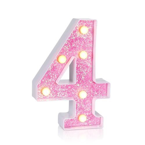 Pink Light up Letters