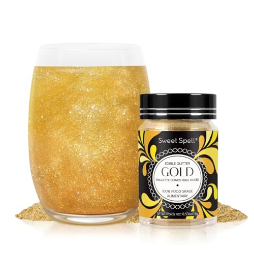 Gold Edible Glitter for Drinks