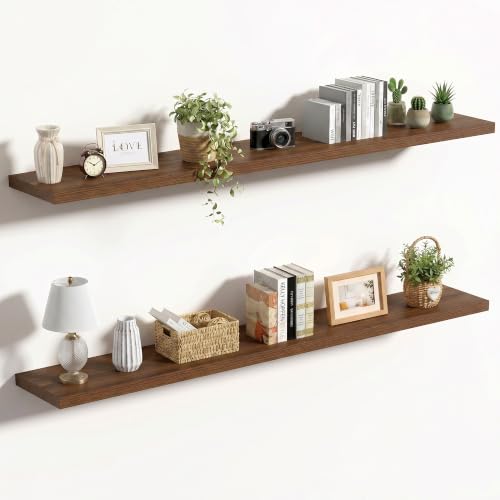 10 Inch Deep Floating Shelves for Wall 55” Set of 2 (2 Count)