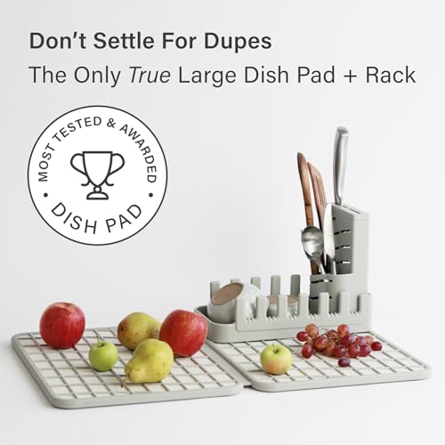 Home Collapsible Dish Drying Rack with Stone Dish Pad