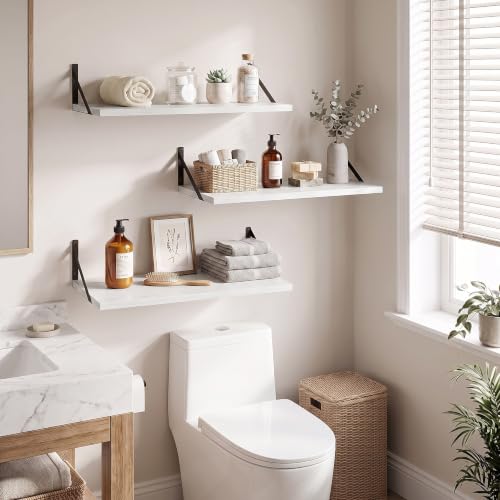 Wall Mounted Floating Shelves Set of 3