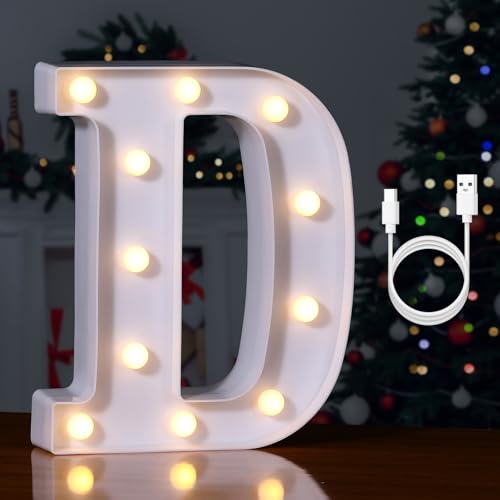 Rechargeable LED Letter Lights Sign Marquee Light Up Letters Sign for Night Light Wedding