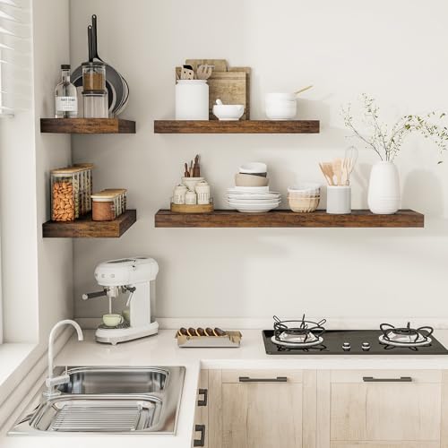 12" Deep Floating Shelves 24x12” Set of 2 (2 Count)