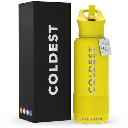 Coldest Insulated Water Bottle with Straw Lid
