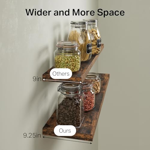 Rustic Brown Floating Shelves 35.4in