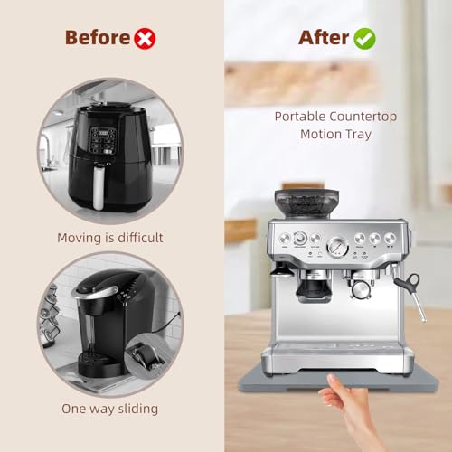 360°Rolling Tray Bamboo Appliance Slider for Breville Espresso Machine