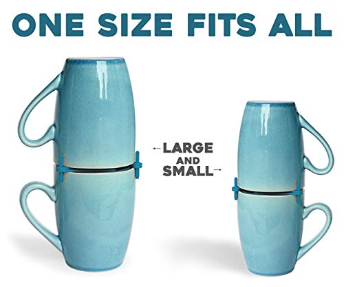 Mug Stackers for Kitchen Cabinets (6 Count)