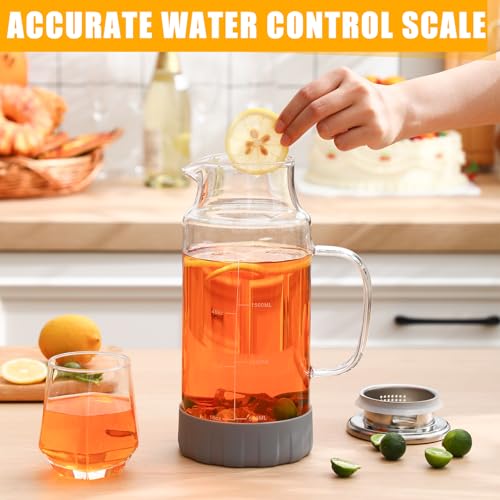 2 Pack Glass Pitcher with Lid (2 Count)